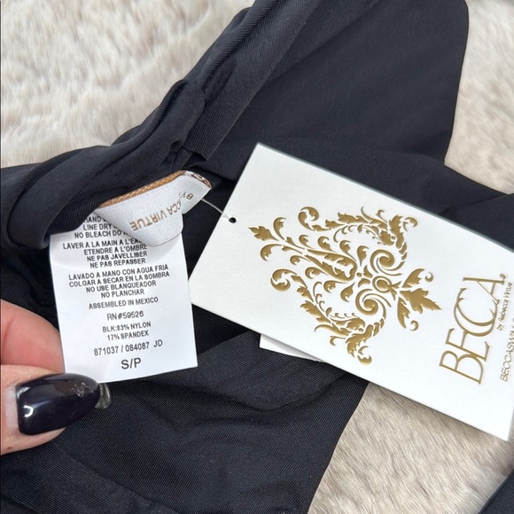 BECCA | Prism Cutout One-Piece Swimsuit, Black, Size SP, NWT - Picture 3 of 14